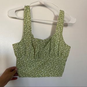 Green crop top